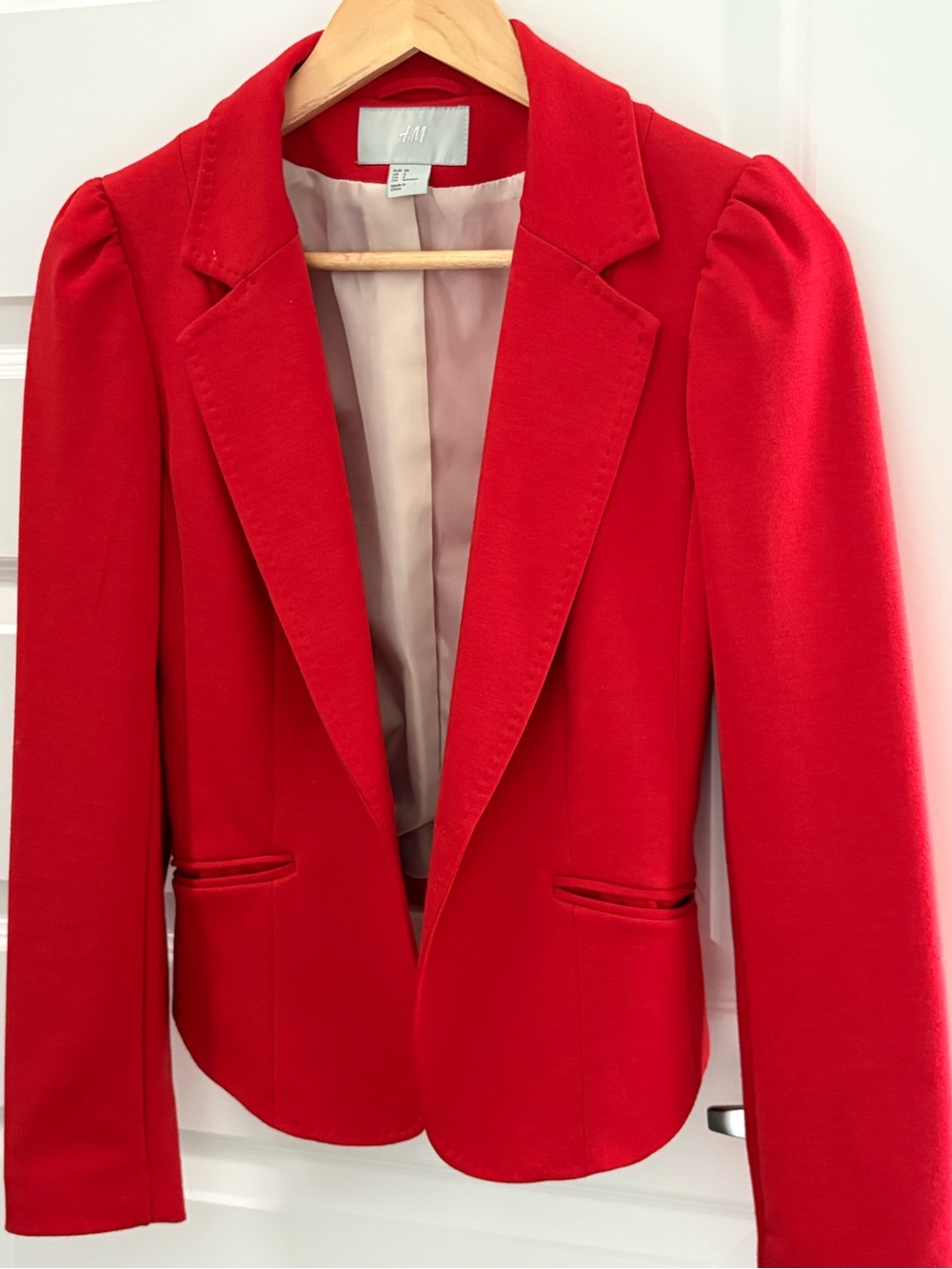 H&M Vibrant Red Women's Fitted Blazer